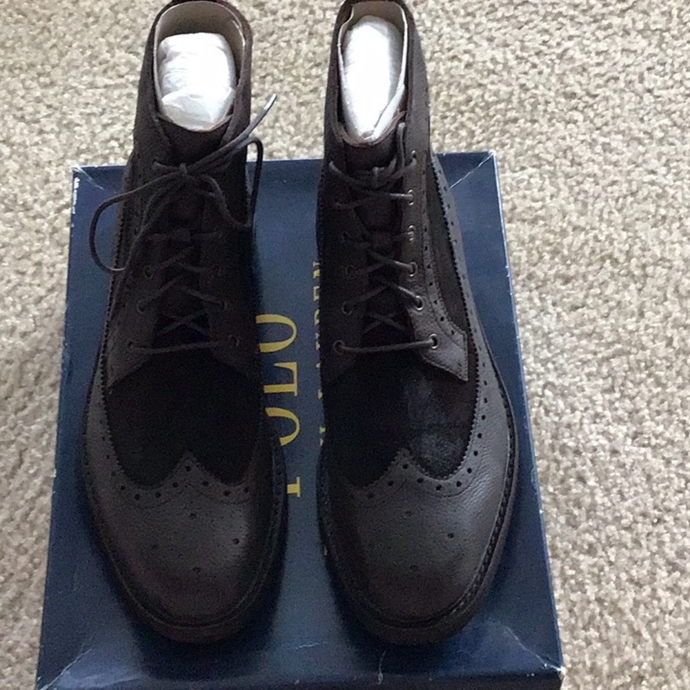 New Men’s Ralph Lauren wing tip shoe boot
